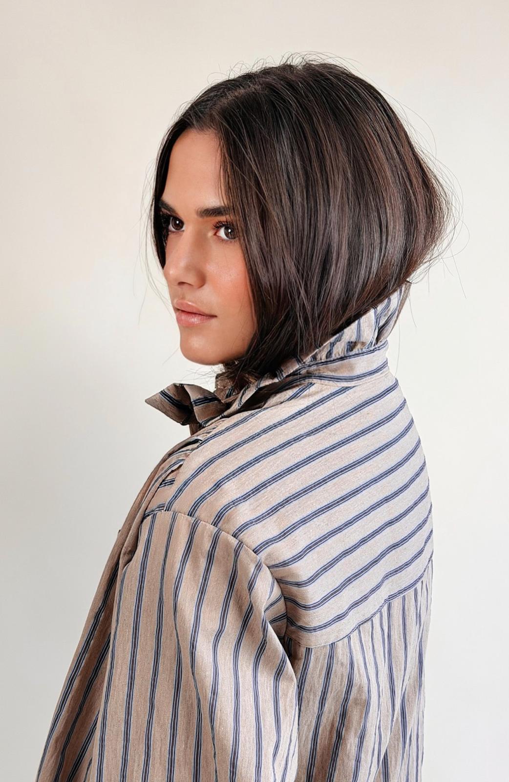 Chemise Bérénice Rayée Beige