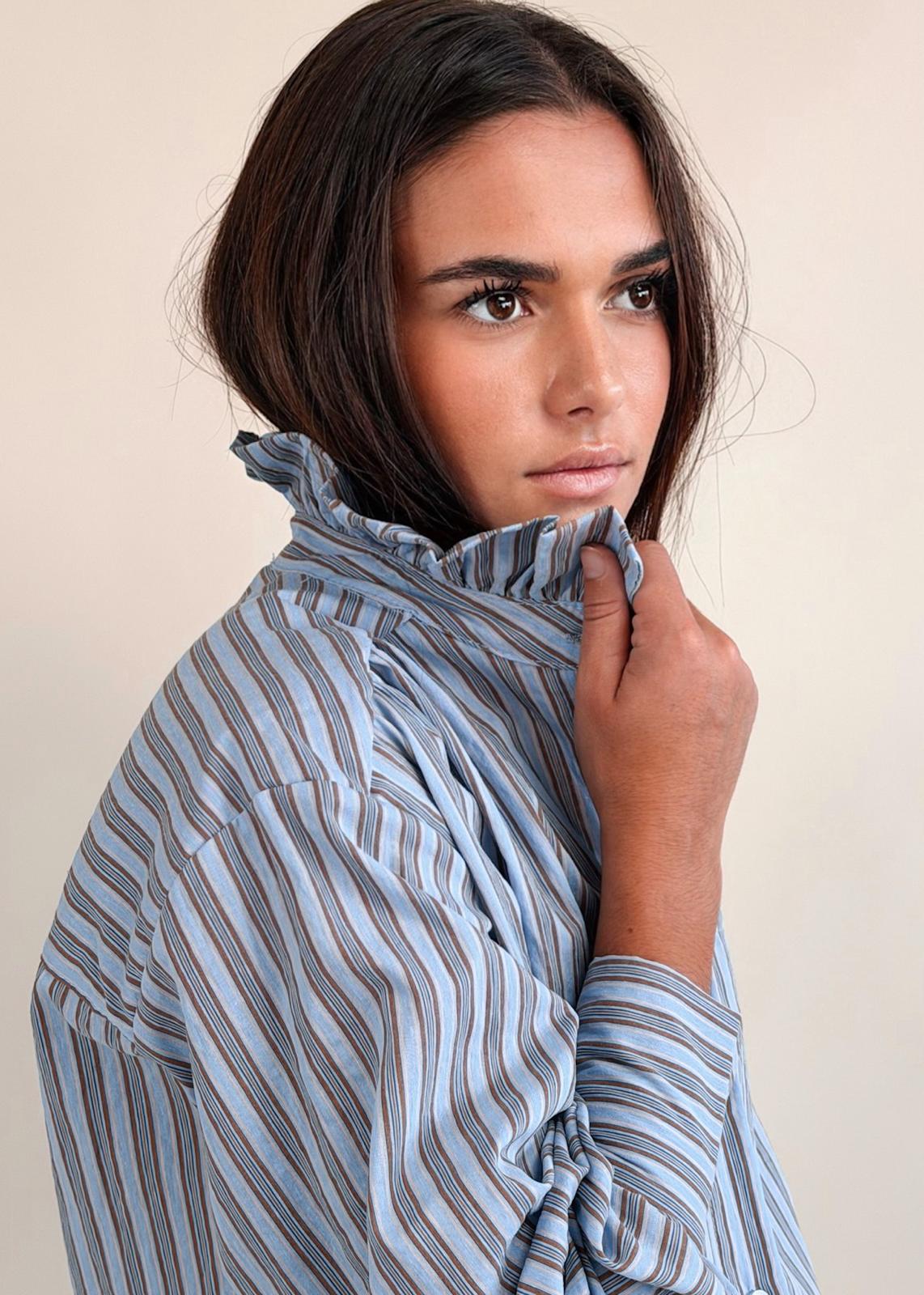 Chemise Bérénice Rayée Bleu