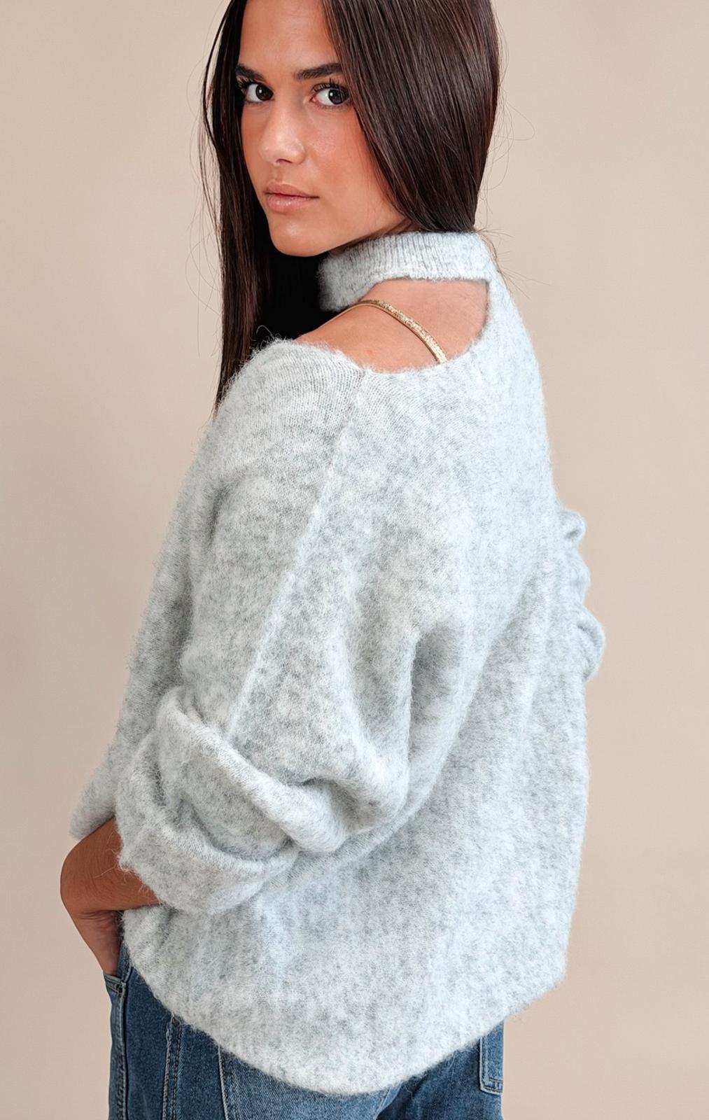 Pull Jacob Laine Gris Chiné