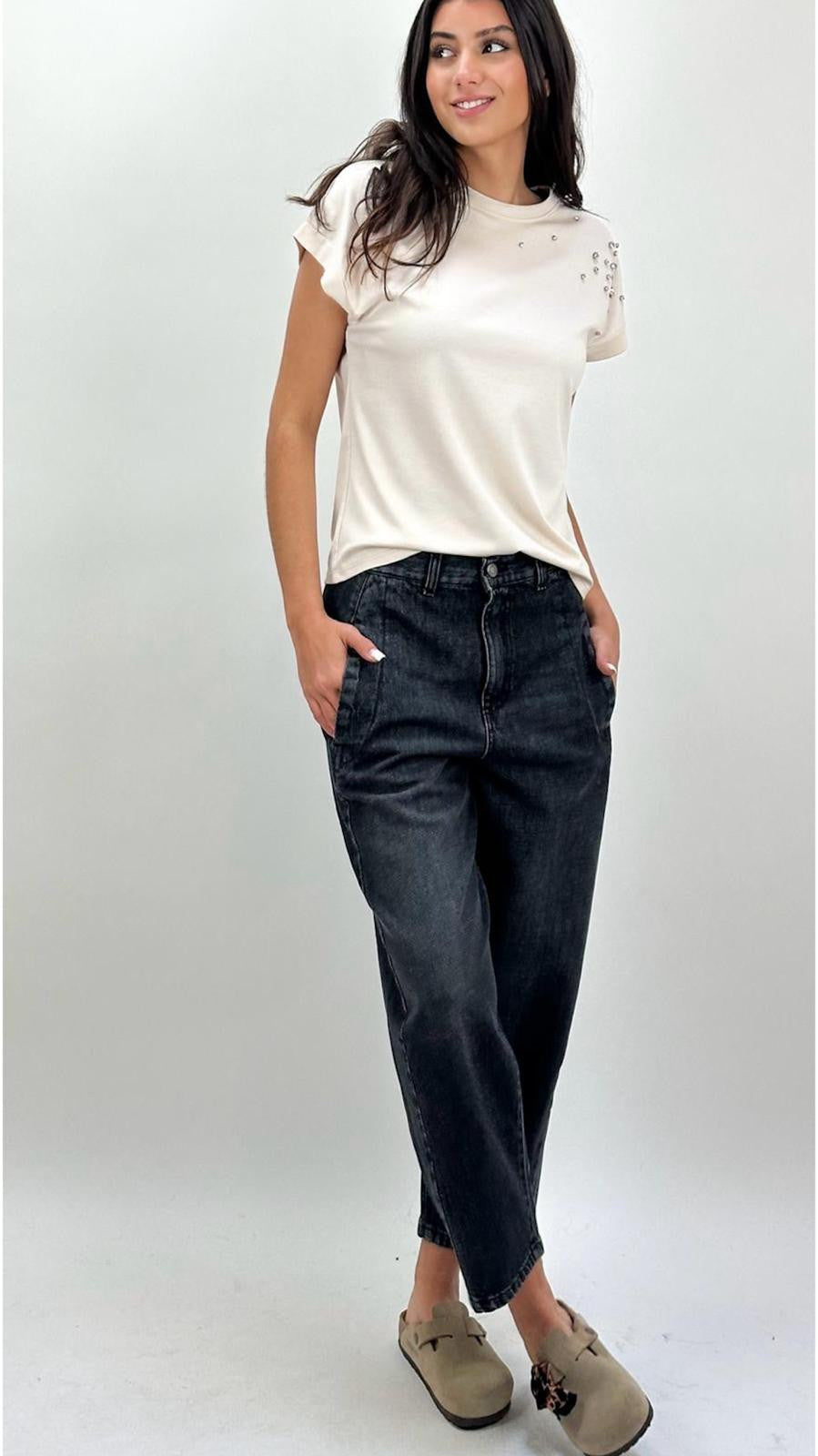 Jeans Oscar gris  Délavé